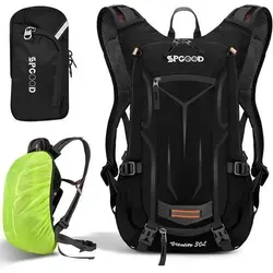 Fahrradrucksack 30L MTB Schwarz mit Regenschutzkappe
