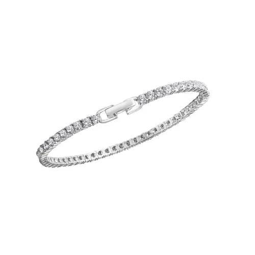Armband Tennis 925 Sterling Silber glanz poliert rhodiniert Zirkonia weiß Damen