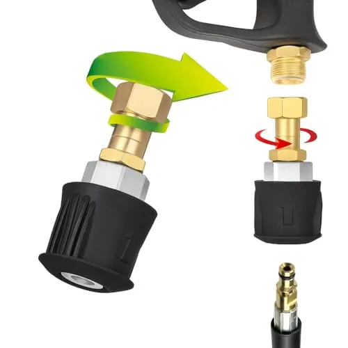 M&M Smartek Adapter Set für Kärcher Quick Connect auf M22 Innengewinde | Schnellkupplung Messing 360° drehbar Anti-Wickel | Ersatzteil für Hochdruckreiniger K2–K7