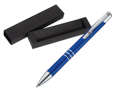 Macma Kugelschreiber Kugelschreiber aus Metall / mit Pappetui / Farbe: blau