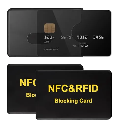 GZQINGYONG 3 Stück RFID Blocker Kartenhülle,Kreditkartenhülle,NFC Schutzhülle EC Karte,Kreditkartenetui RFID Schutz Scheckkartenhülle,für EC Karten Schutzhülle,Kreditkarte,Bankkarte,90 x 60 mm