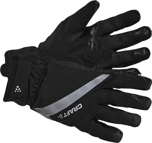 Craft Core Hydro Glove schwarz (999000) Größe 7 - Die Craft Core Hydro Gloves sind wind- und wasserdicht, ideal für Radtouren bei jedem Wetter. Mit reflektierenden Elementen und Touchscreen-Kompatibilität bieten sie Sicherheit und Komfort für aktive Radfahrer.