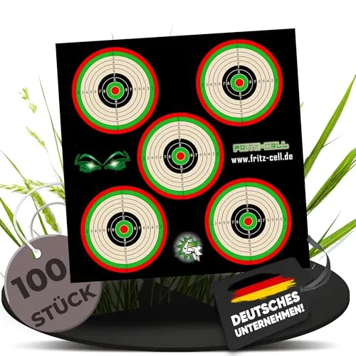 Zielscheibe 5er Spiegel 14x14 Luftgewehr Luftpistole Schießstand Airgun… 100