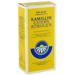 Kamillin-Extern-Robugen 240 ML - Pflanzliches Konzentrat mit Kamillenextrakt für vielseitige Anwendungen, ideal zur Unterstützung der Pflege bei entzündlichen Haut- und Schleimhauterkrankungen sowie für feuchte Umschläge.