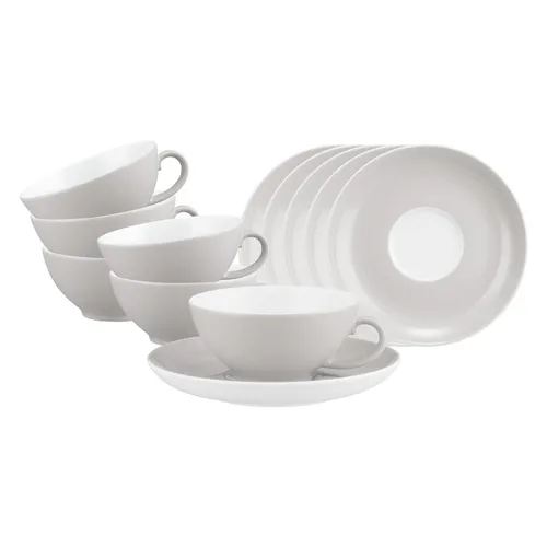 Seltmann Weiden Teetassen Liberty Pure Colors 6er Set - Thermobehälter aus hochwertigem Porzellan, modernes Design für frische Akzente, perfekt für Teeliebhaber und stilvolle Anlässe.