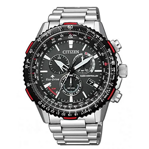 Citizen Herren Analog Quarz Uhr CB5001-57E - Edelstahl-Armbanduhr mit Chronograph, 20 bar Wasserdichtigkeit und Eco-Drive-Uhrwerk für umweltfreundliches Zeitmanagement. Perfekt für Sport und Alltag.