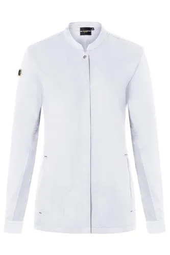 Karlowsky Damen Kochjacke Green-Generation Druckknöpfe Modern Fit Polyester/Baumwollmix Oeko-TEX® nachhaltig Weiß - Größe 36