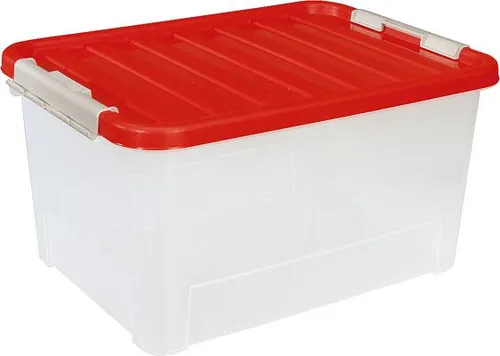 Heidrun Europlastic Clipbox mit Deckel, 25L, farblich sortiert