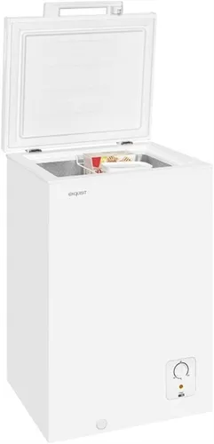 Exquisit Gefriertruhe GT100-010E - 95 l Nutzinhalt in Weiß - Tiefkühler mit 95 l Nutzinhalt und energieeffizienter Leistung. Ideal als Zweitgerät mit moderner Optik und leiser Geräuschentwicklung von nur 40 dB.