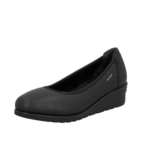 RIEKER Keilpumps für Damen, Gr. 41, schwarz in schwarz von Rieker