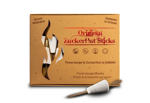 Feuerzangentasse Bowle-Set mit Zuckerhut-Sticks, 12 Stück