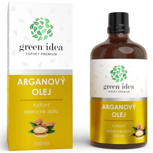 Green idea - Arganöl Kaltgepresst - 100% Rein, Natürlich - Gesicht, Körper, Haare, Bart, Nägel - Vegan und Cruelty Free - Argan Oil - Glasflasche 100 ml