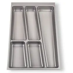 Orga-box - Ii Besteckeinsatz 400 Mm Silbergrau Besteckkasten Für Nobilia-schubladen Bis Mitte 2013