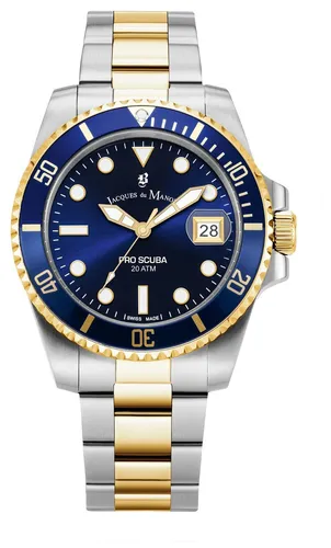 Jacques Du Manoir Pro Scuba (43 Mm) Blaues Zifferblatt / Zweifarbiges JWG02806