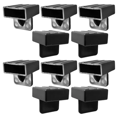 Produktbild cyclingcolors 10x Lattenhalter Einsteckkappen für 1 Latten zur Befestigung Kappen Halter Lattenrost Einfach 36 x 8 mm Kunststoff flexibel Bett Schwarz