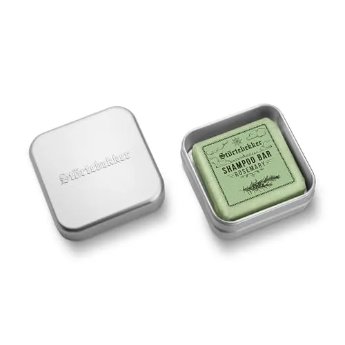 NEU: Störtebekker® Premium Shampoo Bar Rosmarin - Festes Shampoo Herren & Damen - 3in1 Duschseife Männer für Haare, Kopfhaut & Bart - Feuchtigkeitsshampoo - vegan (1x 100 g + Soap Box)