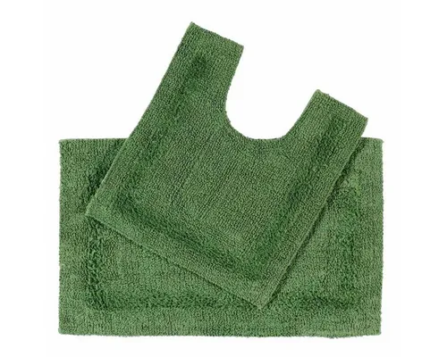 Homescapes Badematte 2-tlg. Badgarnitur flaschengrün in grün von Homescapes