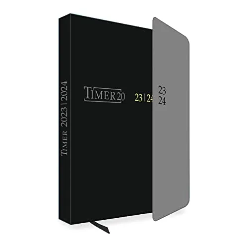 Trötsch Schülerkalender mit Klappe Black 23/24: Schulplaner Hausaufgabenheft Timer Terminkalender