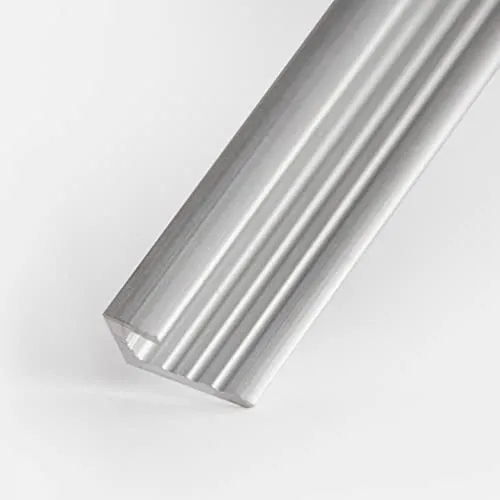 dedeco Aluminium Profil Abschlussprofil Endprofil Verbindungsprofil Alu 200cm für 3mm Duschrückwände Wandverkleidung Rückwände