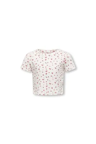 Only & Kids Damen Kogbella Life Short AOP S/S Top JRS Noos, High Risk Red, 146-152