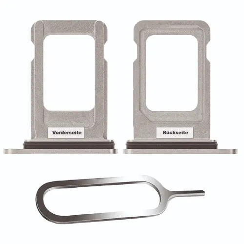 iPHONE 13 PRO / MAX SIM KARTEN HALTER TRAY ADAPTER FACH STECKER SLOT PIN SILBER