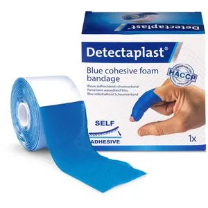 Detectaplast Pflaster Schaumverband, 1 Rolle, wasserfest, kohäsiv, elastisch, 4,5m x 6cm