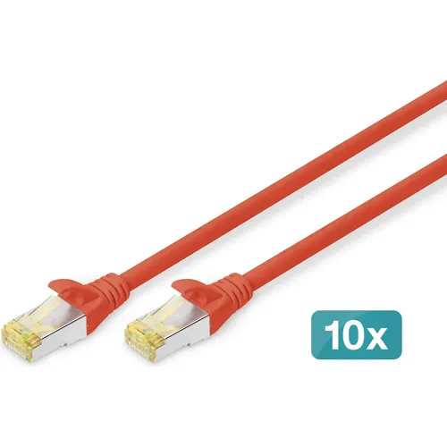 Digitus CAT 6A S/FTP Patchkabel, 10 Stück (S/FTP, CAT6a, 1 m) (DK-1644-A-010-R-10)