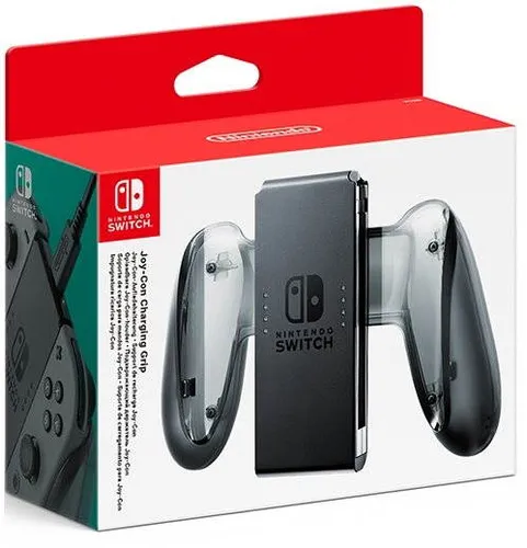 Nintendo Switch Joy-Con-Aufladehalterung 2510566 - Ladegerät für Joy-Con Controller, praktische USB-Stromversorgung in elegantem Grau