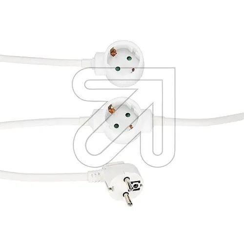 Verlängerungskabel mit 4 Steckdosen weiß