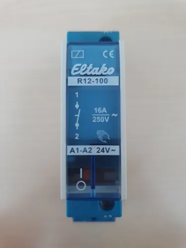 ELTAKO R12-100-24V AC Installationsrelais - Zuverlässiges Installationsrelais für die einfache Steuerung von elektrischen Anlagen, kompakt und für den professionellen Einsatz geeignet.