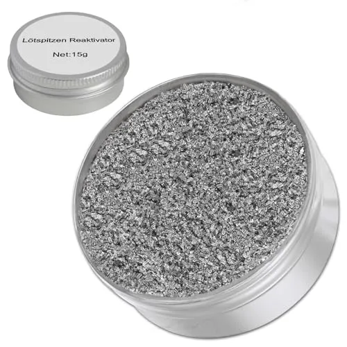 Lötspitzen Reaktivator Bleifrei,Lötspitzenreiniger,zur Reaktivierung Oxidierter Lötspitzen (Nettogewicht: 15g Dose)