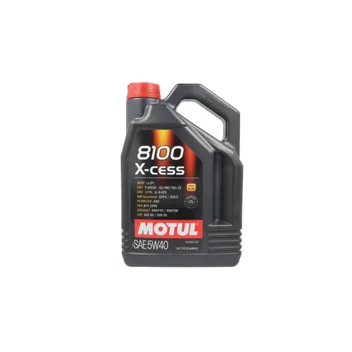 Motoröl MOTUL 8100 X-Cess 5W40 4L - Hochwertiges mineralisches Motoröl für optimale Leistung, 4 Liter, geeignet für diverse Fahrzeughersteller und erfüllt höchste Normen.