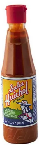 Salsa HUICHOL 'Hot Sauce' Seasoned with best Spices&Hot Peppers 190ml Import USA