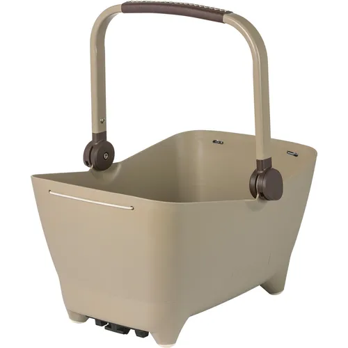Basil Hundekorb BUDDY MIK 2.0 biscotti 20028 braun - Fahrradtasche für Hunde, stilvolles Design in Braun und ideal für gemeinsame Ausflüge mit Ihrem Vierbeiner.