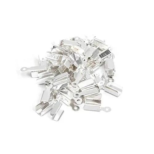 Faltklemmen in silberfarben 8,5mm 50 Stück