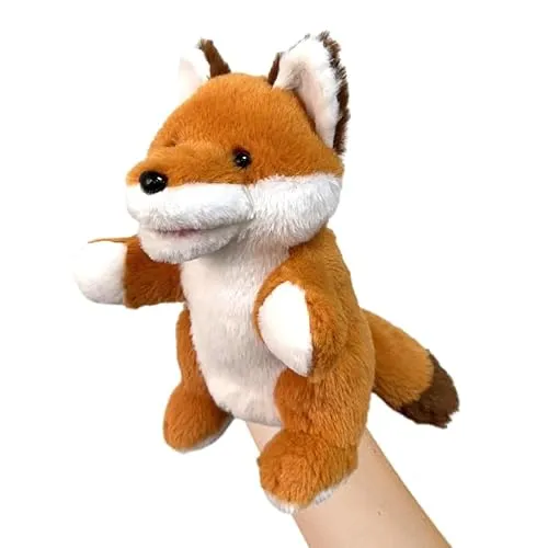 LOMTRATS 2026 Tierhandpuppen für Kinder,Kleinkind enthält Wolf,Tiger,Löwe,AFFE und bewegliche offene Münder,perfekt zum Geschichtenerzählen,im Vorschulalter und als Geburtstagsgeschenk