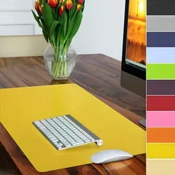 Schreibtischunterlage ideal für Büro & Zuhause Anti-Rutschbeschichtung in vielen Farben Gelb - Gelb