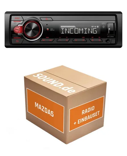 JUST SOUND best choice for caraudio Autoradio Einbaupaket Pioneer MVH330DAB für Mazda5 CR Telefonieren Autoradio (RDS, AM/FM Radio, Animiertes Display, Freisprecheinrichtung, 1 DIN)