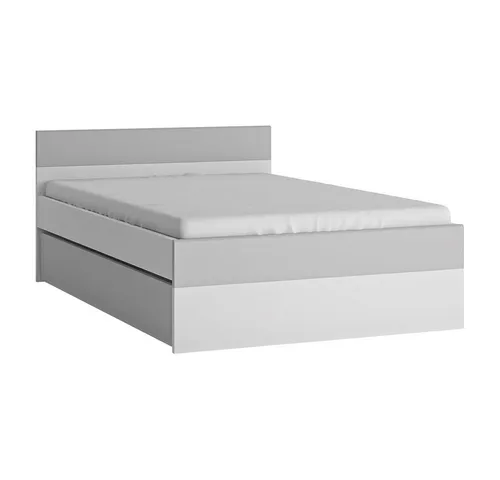 Lomadox Bett FLINT-129, 120x200 cm, weiß-grau mit Bettschublade - Modernes Bettgestell FLINT-129 in weiß-grau mit praktischer Bettschublade für zusätzlichen Stauraum. Ideal für Kinder- und Jugendzimmer, mit abgerundeten Fronten und stilvollem Design. Robuste Materialien sorgen für Langlebigkeit.