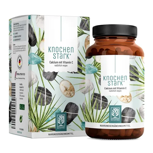 800mg Calcium Vitamin C Knochen Calciumcarbonat Kapseln Knochenstark NATURTREU®