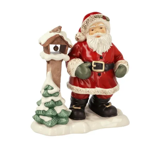 Goebel Ein Liedchen für Santa - Limitierte Neuheit 2022 - Dekorative Weihnachtsmannfigur aus Steingut, perfekt für die festliche Weihnachtsdekoration und ein tolles Sammlerstück.