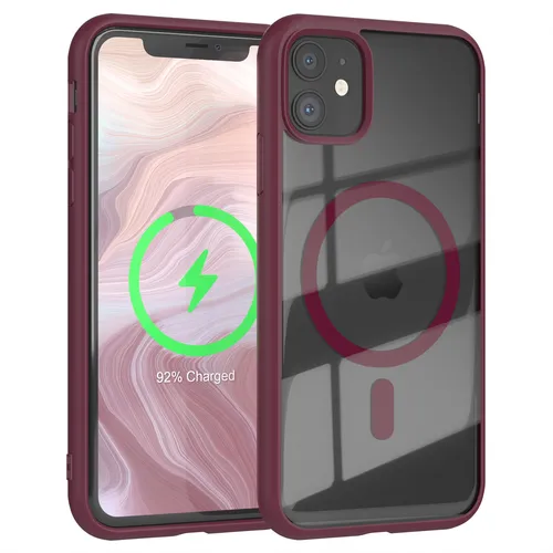 Transparente Hülle für iPhone 11 MagSafe Bumper Cover Case Durchsichtig Beere