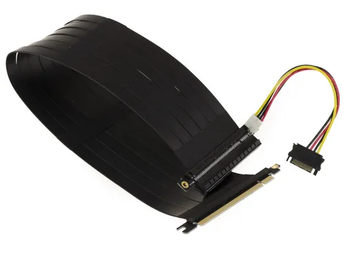 PCI Express 16x Riser - 50 cm - PCIe 3.0 3.1 4.0 - Isoliert - 180° Verbindung