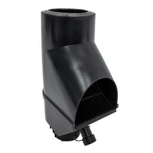 Jardinion Regenwasserfilter, Fallrohr Laubabscheider Schwarz 30,5 x 12 x 17,5cm - Gartenentwässerung mit nachhaltigem Regensammler, der Schmutz und Laub effektiv filtert und für Fallrohre DN75, DN85, DN100 geeignet ist. Wetterfest und einfach zu reinigen.