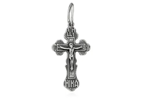 NKlaus Kreuzanhänger Kettenanhänger Jesus Kreuz 925 Silber Orthodoxe An