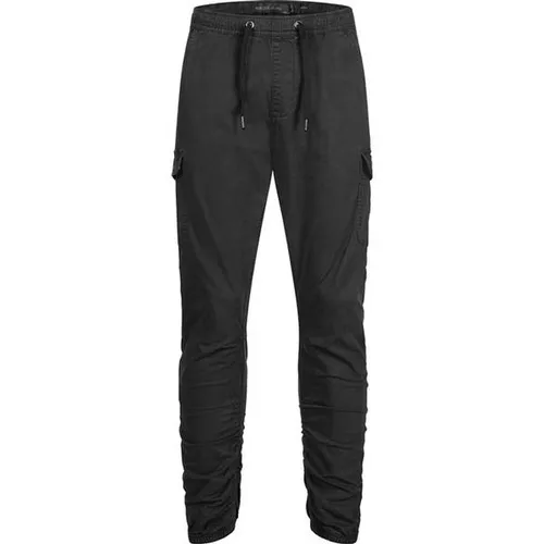 Indicode Herren Stoffhose INProff mit Stretch und elastischem Bund in Schwarz XL - Bequeme Cargohose für Herren in Größe XL, gefertigt aus hochwertiger Baumwolle-Elasthan-Mischung. Ideal für den Alltag mit elastischem Bund für optimalen Tragekomfort.
