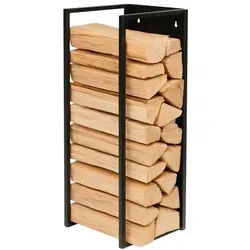 Kaminholzregal Holzständer - Robust und stilvoll - Aschesauger und Holzlagerregal aus stabilem Eisen, ideal für eine ordentliche Brennholzlagerung im Innenbereich. Erhältlich in verschiedenen Größen, passend für jeden Raum.