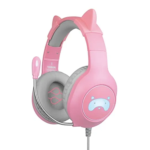 Casque Gaming Tanooki mit Katzenohren in pink von FRTEC