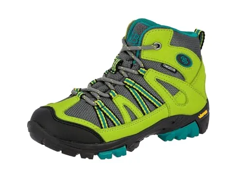 Wanderschuh BRÜTTING Outdoorstiefel Ohio High, Gr. 33, gelb - Wasserdichter Outdoorstiefel für Kinder aus Nylon mit atmungsaktiver Comfortex-Klimamembrane und rutschfester Vibram-Laufsohle für ein angenehmes Laufgefühl bei jedem Abenteuer.