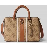 Guess Satchel Bag mit Label-Detail Modell 'ERENIA' in Hellbraun, Größe 1